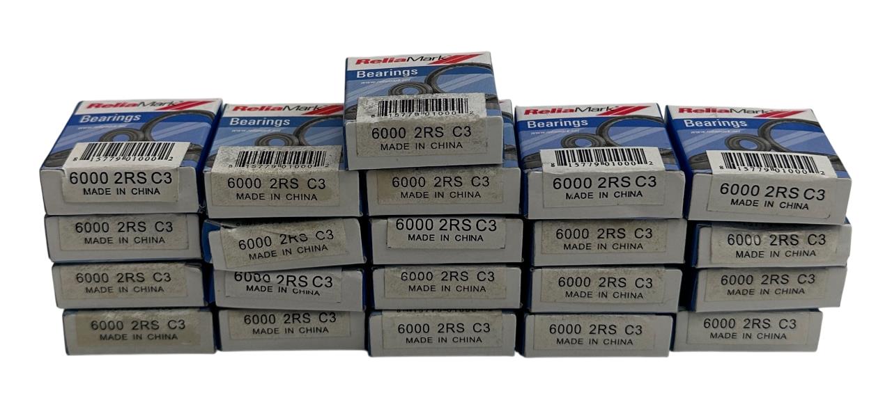 21 ReliaMark 6000 2RS C3 / 60002RSC3 DEEP GROOVE BALL BEARINGS RUBBER SEAL NSMP