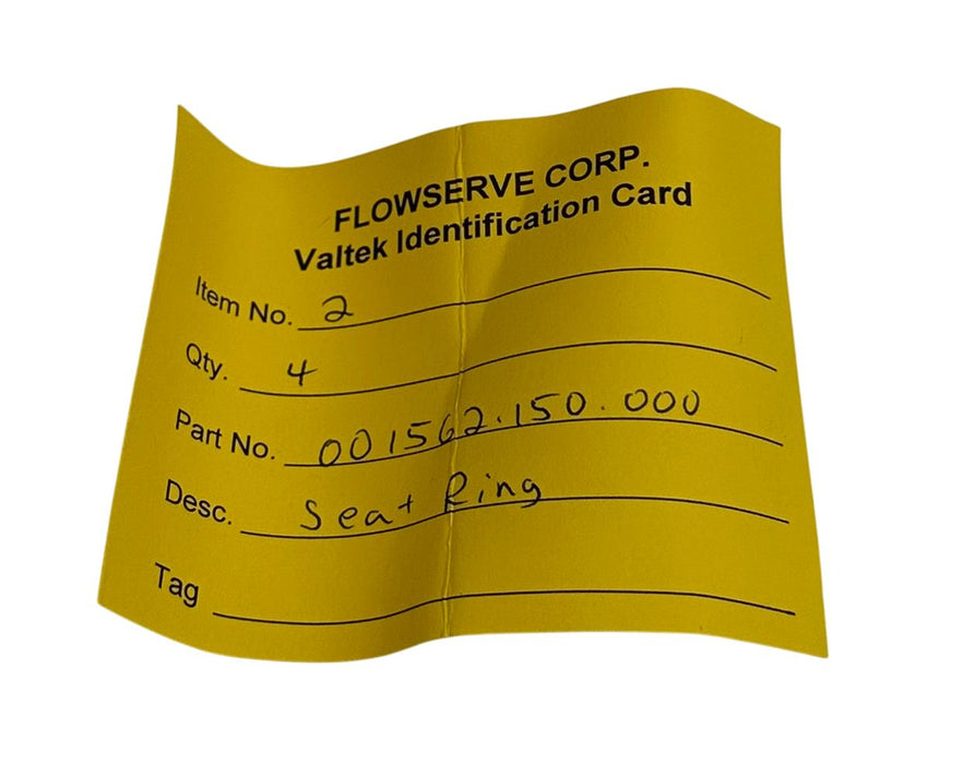 4 FLOWSERVE VALTEK 001562.150.000 / 001562150000 OEM SEAT RINGS 1'' MKI NSNP