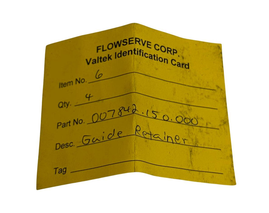 4 FLOWSERVE VALTEK 007842.150.000 / 007842150000 OEM GUIDE RETAINERS NSNP