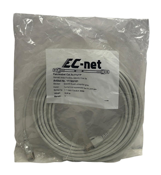 2 EC-net 11199181 EtherNet PATCH CABLES CAT 5E F/UTP STEWART RJ45 10M NSFS