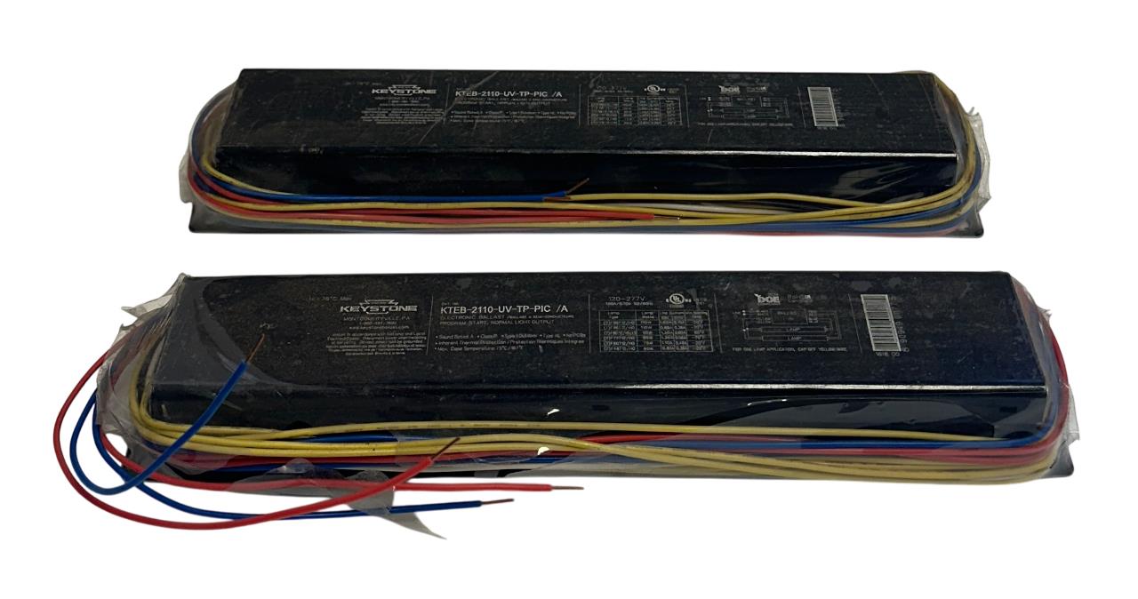 2 KEYSTONE KTEB-2110-UV-TP-PIC /A ELECTRONIC BALLASTS 120-277V 50/60Hz NSNP