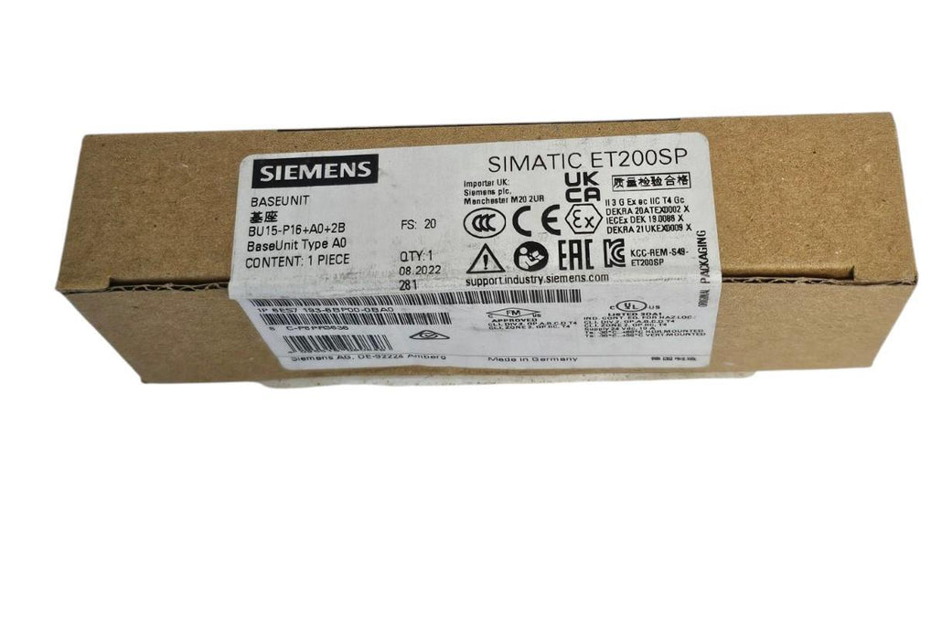 SIEMENS 6ES7-193-6BP00-0BA0 BASEUNIT SIMATIC ET200SP 6ES71936BP000BA0 NSFS
