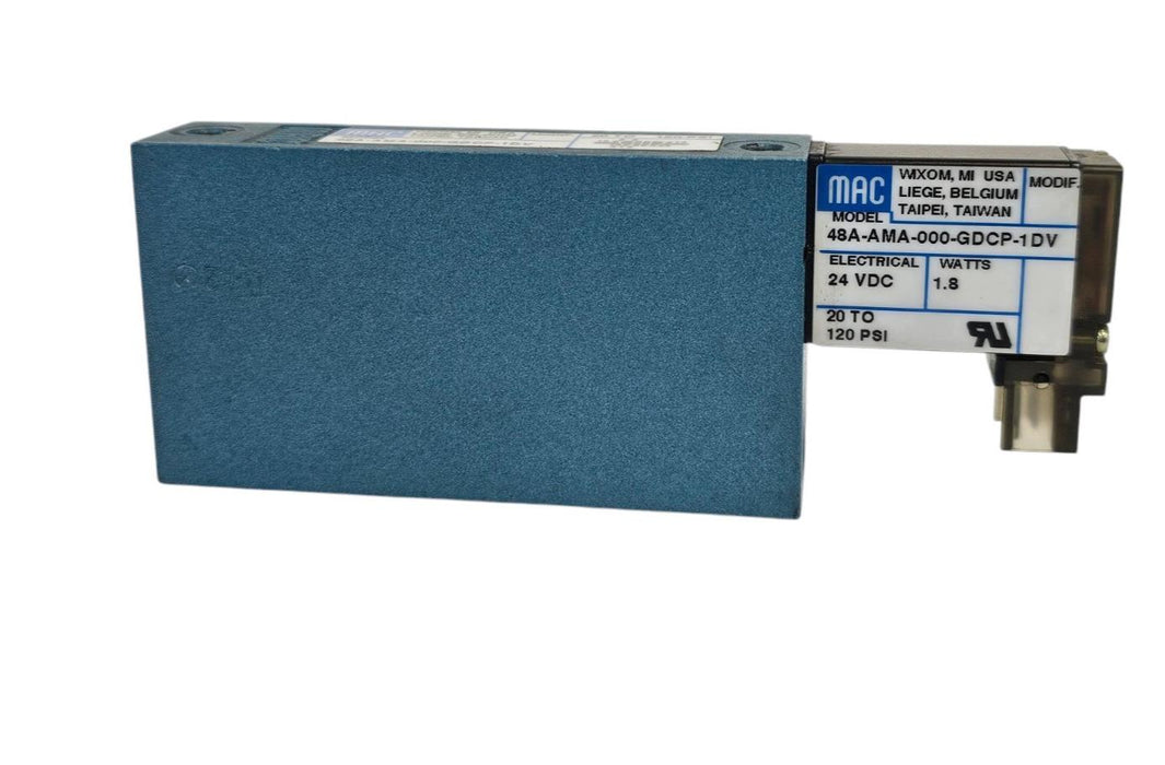 MAC 48A-AMA-000-GDCP-1DV SOLENOID VALVE 48 SER. 24VDC 1.8W 20-120PSI 5/2-WAY