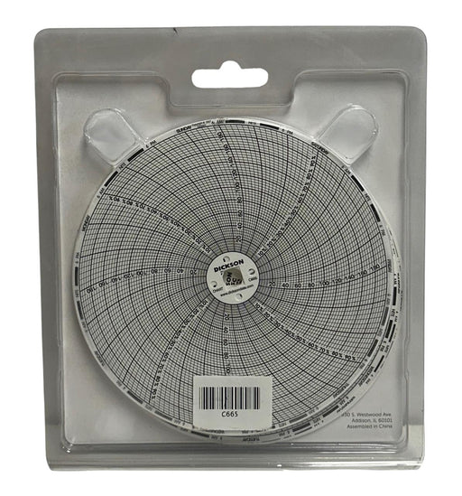 300 DICKSON C665 / 1LXL7 6'' REPLACEMENT CIRCULAR PAPER CHARTS 0-7 DAYS NSMP