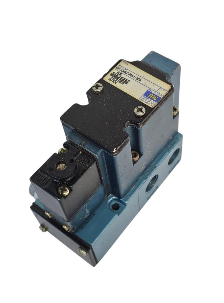 MAC 6211C-000-PM-112DA SOLENOID VALVE 6200 SER. 4WAY W/ PME-112DABE PILOT VALVE