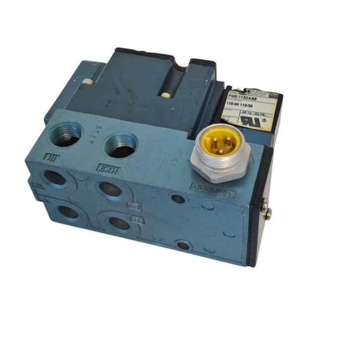 MAC 6211C-000-PM-112DA SOLENOID VALVE 6200 SER. 4WAY W/ PME-112DABE PILOT VALVE