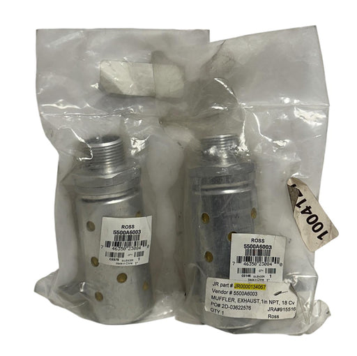 2 ROSS 5500A6003 SILENCERS 1'' NPT MUFFLER EXHAUST OEM NSFS