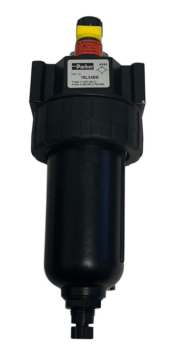 PARKER 16L34BE Prep-Air II FRL LUBRICATOR TWIST DRAIN 250PSI MAX NSNP