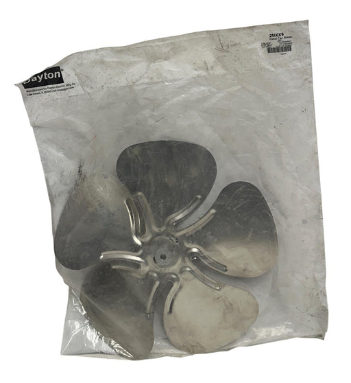 2 DAYTON 2MXX9 METAL FAN BLADES / IMPELLERS 5-BLADE 12'' DIAMETER CW 5/16'' NSFS