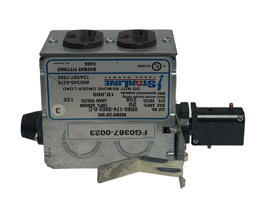 STARLINE 0B60-174-0002-0-C / FG0367-0023 BUSWAY TAP BOX 20A 250V USNP