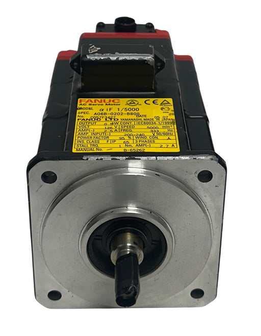 FANUC A06B-0202-B805 / A06B0202B805 AC SERVO MOTOR aiF1/5000 0.5kW 126V USNP