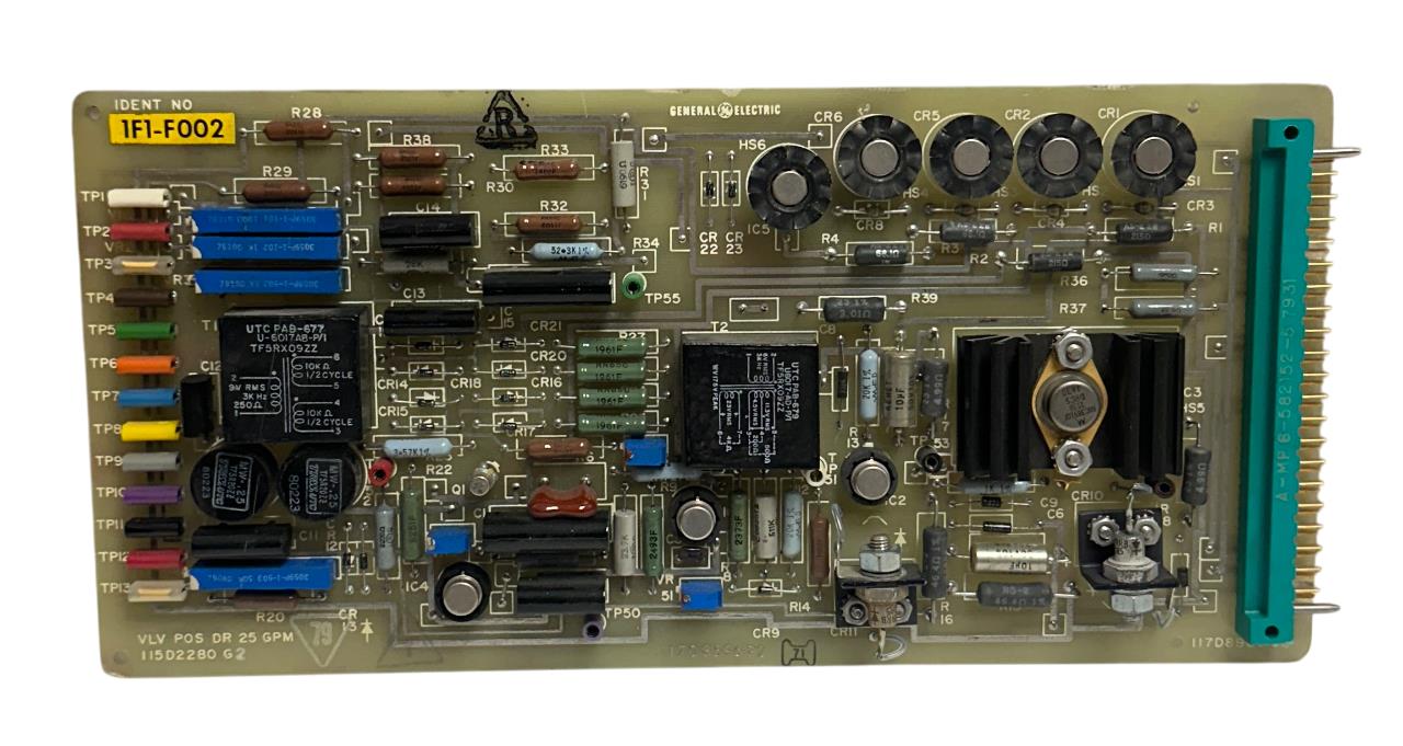 GENERAL ELECTRIC 1F1-F002 / 115D2280G2 / 117D8596P2 VLV POS DR 25 GPM BOARD USNP