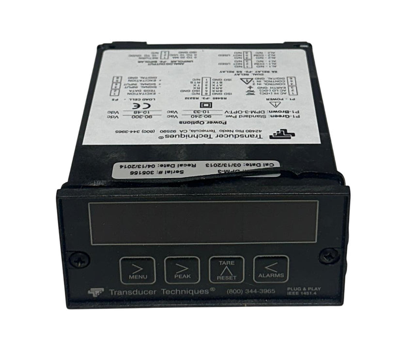 TRANSDUCER TECHNIQUES DPM-3 / DPM3 PLUG & PLAY PANEL METER LED ANALOG RELAY NSMP