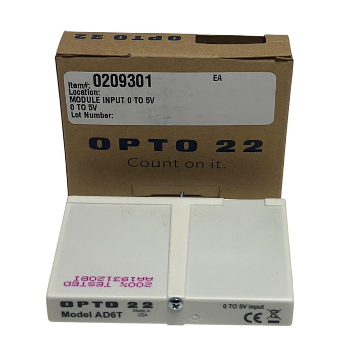 OPTO 22 AD6T I/O MODULE 0-5VDC INPUT ISOLATED ANALOG NSMP