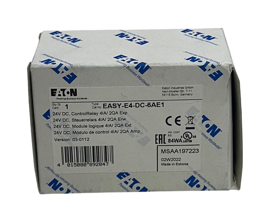 EATON EASY-E4-DC-6AE1 / MSAA197223 CONTROL RELAY 4IA/2QA EXP 24VDC MOELLER NSMP