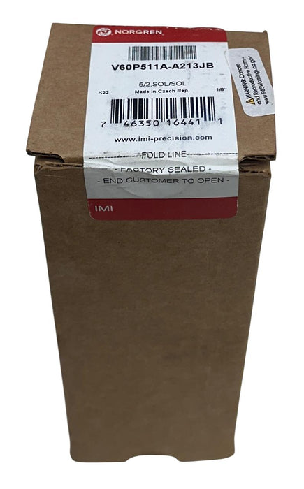 NORGREN IMI V60P511A-A213JB / V60P511AA213JB SOLENOID VALVE 5/2-WAY 24VDC NSMP