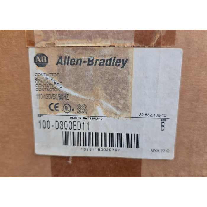 ALLEN BRADLEY 100-D300ED11 /B IEC 300A MCS D CONTACTOR 100-D300 110-130V COIL