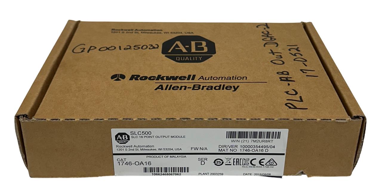 ALLEN BRADLEY 1746-OA16 /D SLC 500 16-PT OUTPUT MODULE 85-265VAC 1746OA16 NSMP