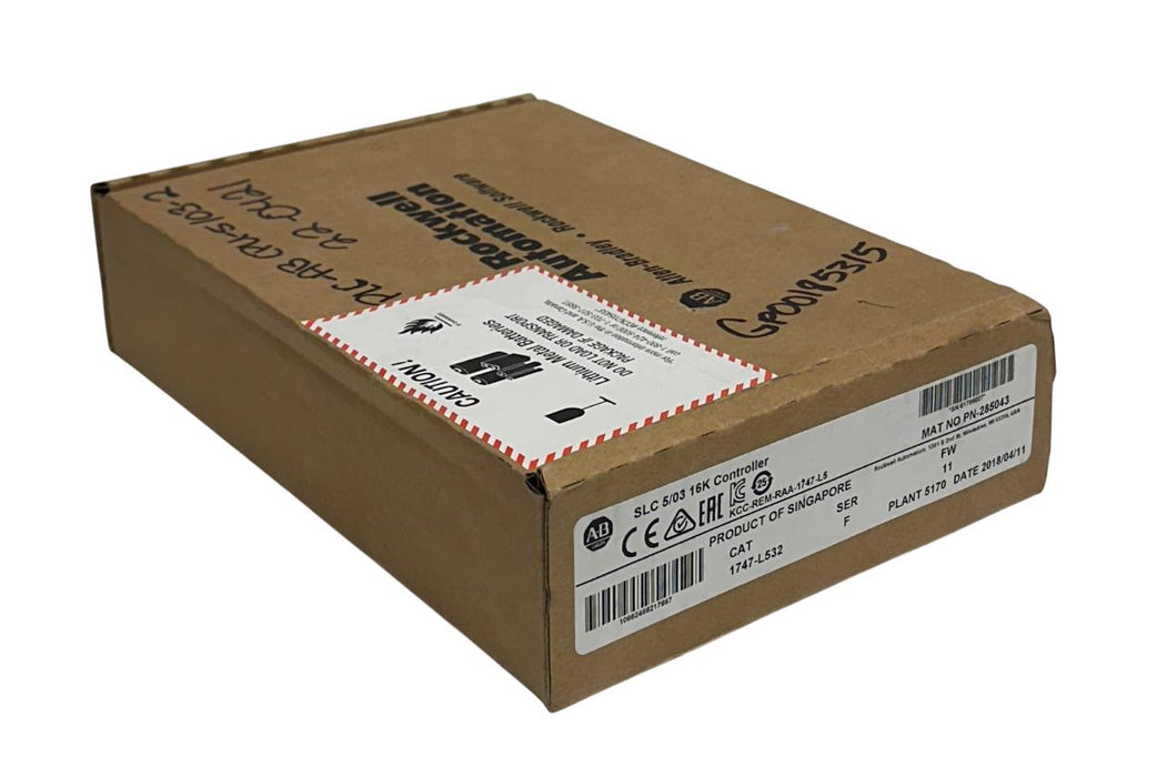 ALLEN BRADLEY 1747-L532 /F SLC 5/03 CONTROLLER 16K MEMORY DH-485/RS-232 NSFS