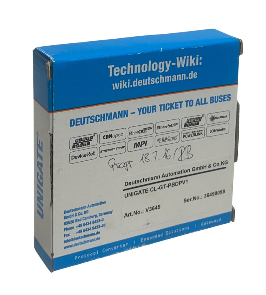 DEUTSCHMANN AUTOMATION CL-GT-PBDPV1 UNIGATE CL-PROFIBUS V3649 CONVERTER NSMP
