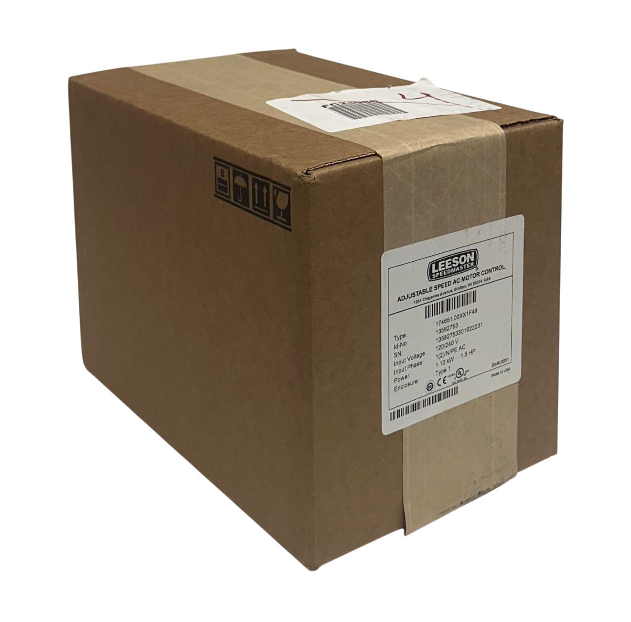 LEESON 174651.00 / 13582753 SM2 SERIES ADJUSTABLE SPEED MOTOR CONTROL 1.5HP NSFS