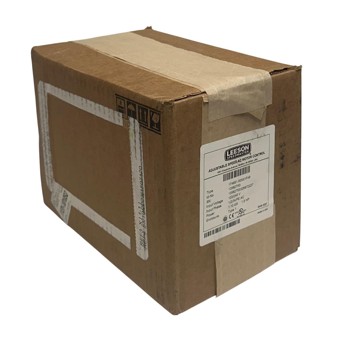 LEESON 174651.00 / 13582753 SM2 SERIES ADJUSTABLE SPEED MOTOR CONTROL 1.5HP NSMP