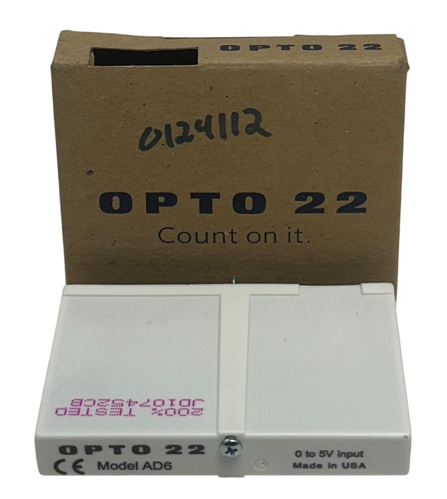 OPTO 22 AD6 I/O MODULE 0-5VDC INPUT ISOLATED ANALOG NSMP