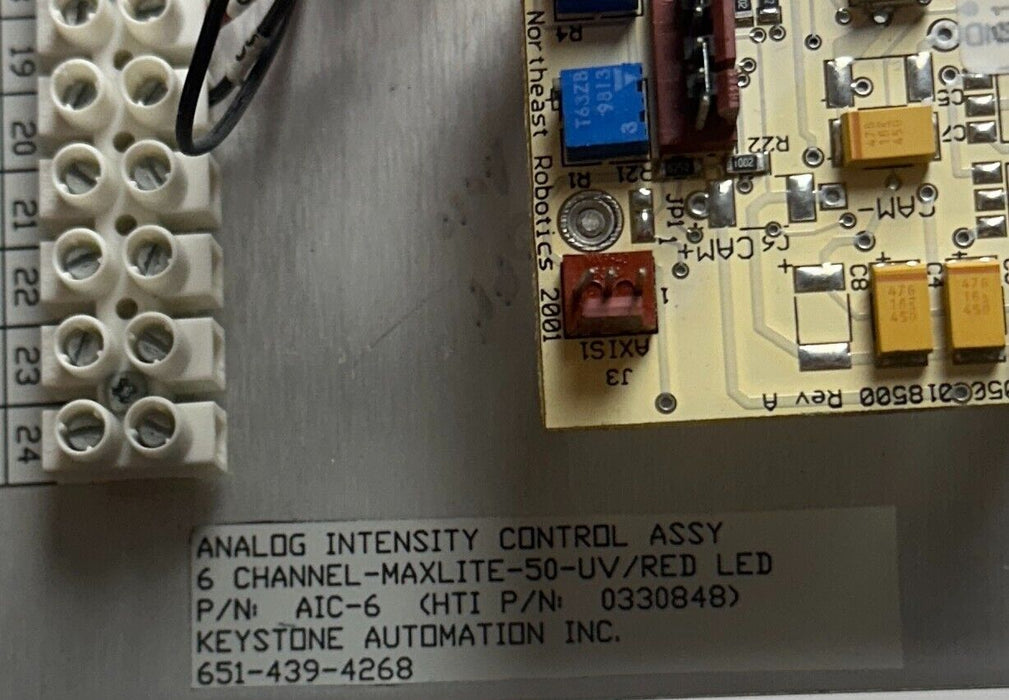 KEYSTONE AUTOMATION HTI AIC-6 / 0330848 ANALOG INTENSITY CONTROL ASSY 6-CH USNP