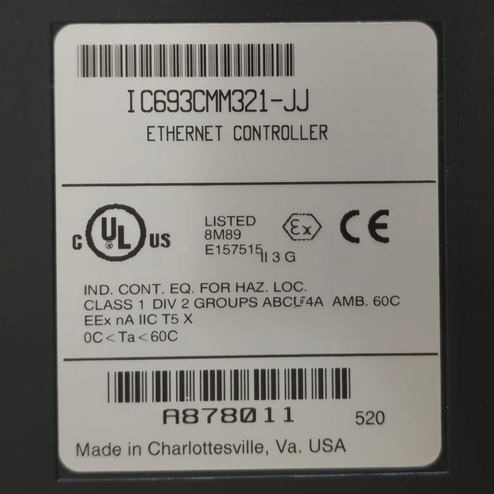 GE FANUC IC693CMM321-JJ CMM321 ETHERNET INTERFACE CONTROLLER IC693CMM321 NSNP