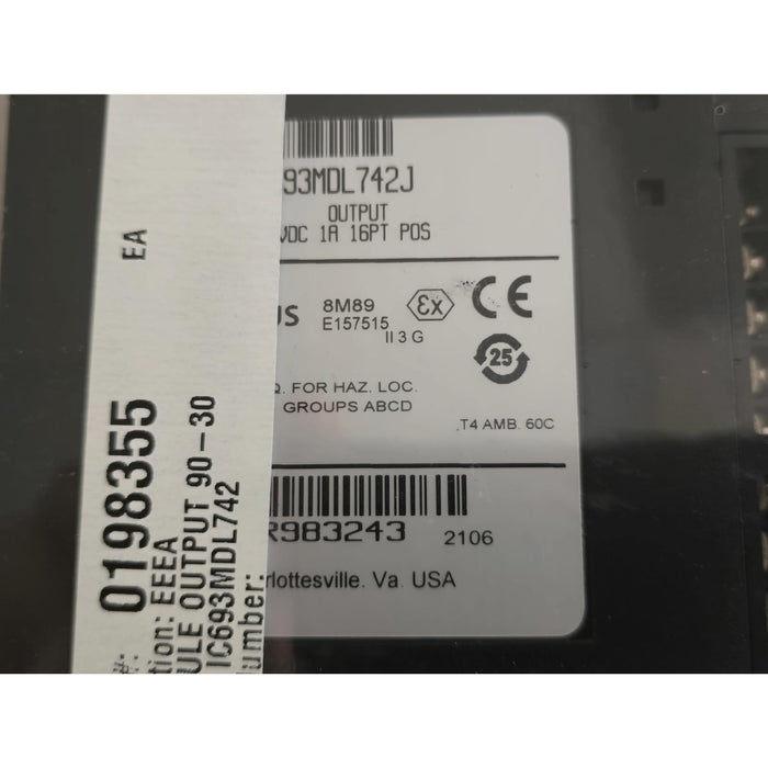 GE FANUC IC693MDL742J 90-30 OUTPUT MODULE 12/24VDC 1A 16PT POS IC693MDL742 NSFS