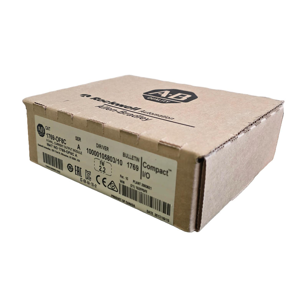 ALLEN BRADLEY 1769-OF8C /A CompactLogix 8CH ANALOG OUTPUT MODULE F/W: 2.2 NSFS