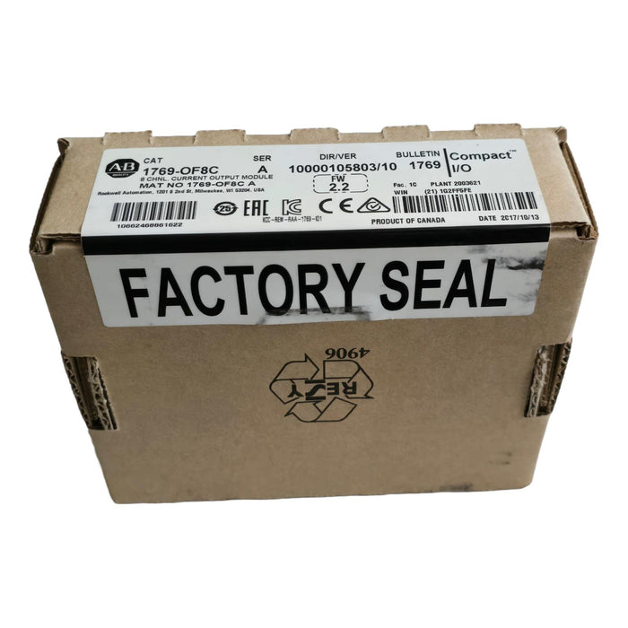 ALLEN BRADLEY 1769-OF8C /A CompactLogix 8CH ANALOG OUTPUT MODULE F/W: 2.2 NSFS