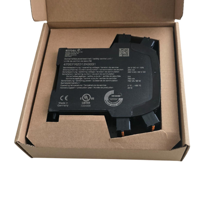 ELOBAU 470EFR2D12K0031 eloFlex Mini SAFETY CONTROL RELAY 24VDC W/TERMINALS NSMP