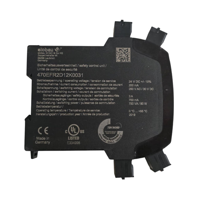 ELOBAU 470EFR2D12K0031 eloFlex Mini SAFETY CONTROL RELAY 24VDC W/TERMINALS NSMP