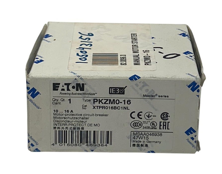 EATON PKZM0-16 / XTPR016BC1NL MOELLER SERIES CIRCUIT BREAKER MSAA046938 NSMP