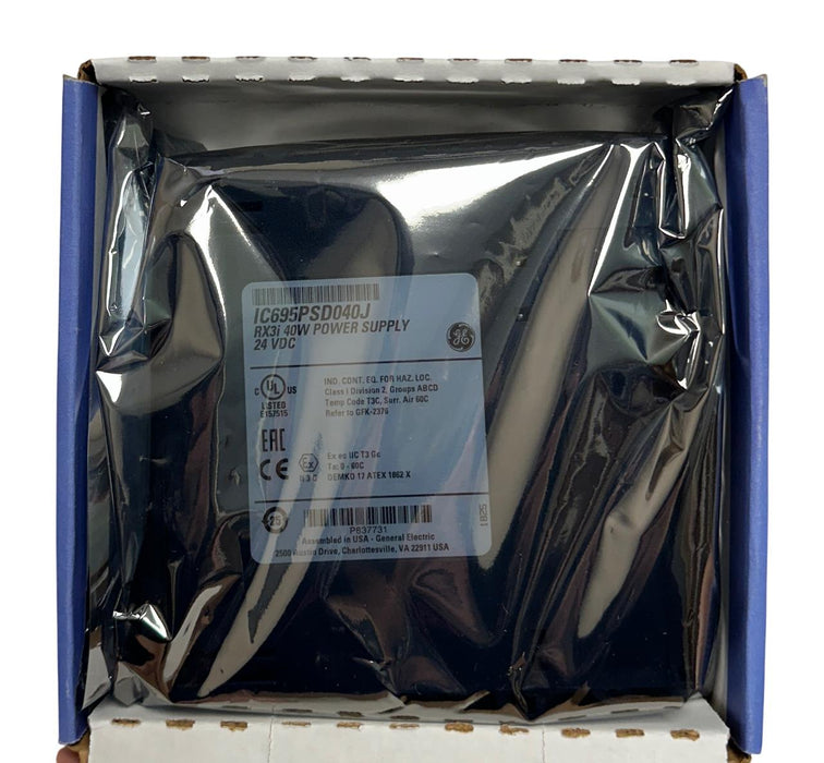 GE FANUC IC695PSD040J / IC695PSD040 RX3i POWER SUPPLY MODULE 40W 24VDC NSMP