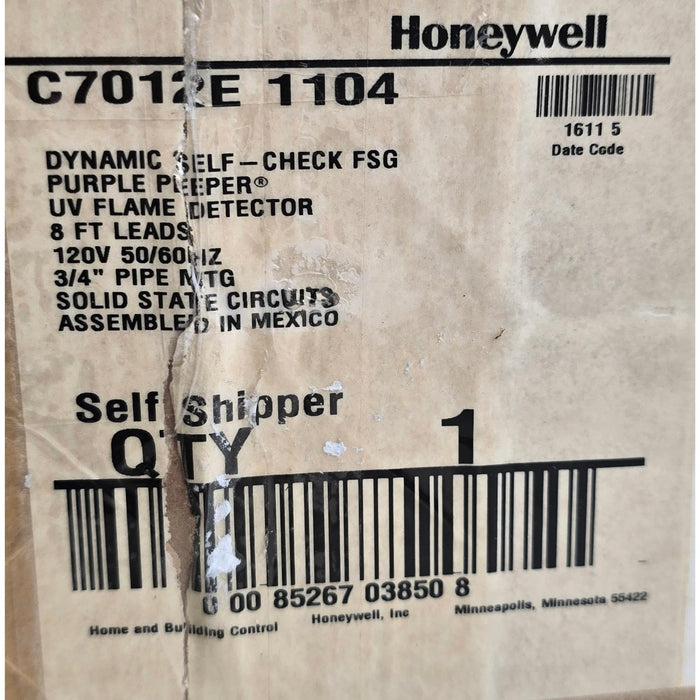 HONEYWELL C7012E1104 / C7012E 1104 PURPLE PEEPER UV FLAME DETECTOR 120V NSMP