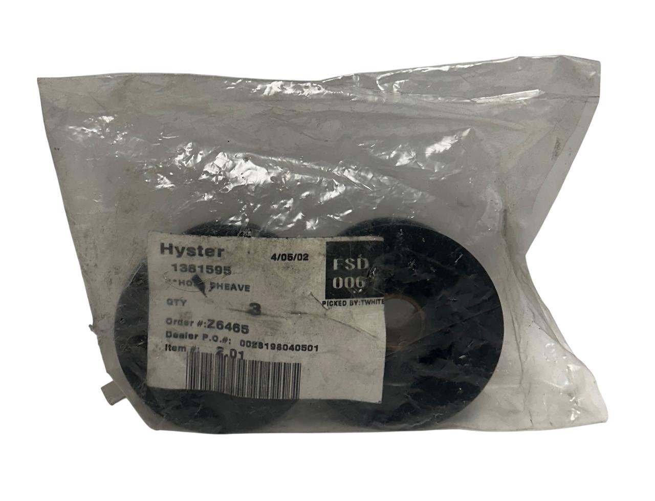 2 HYSTER 1381595 / HY1381595 OEM HOSE SHEAVES FOR FORKLIFT NSNP