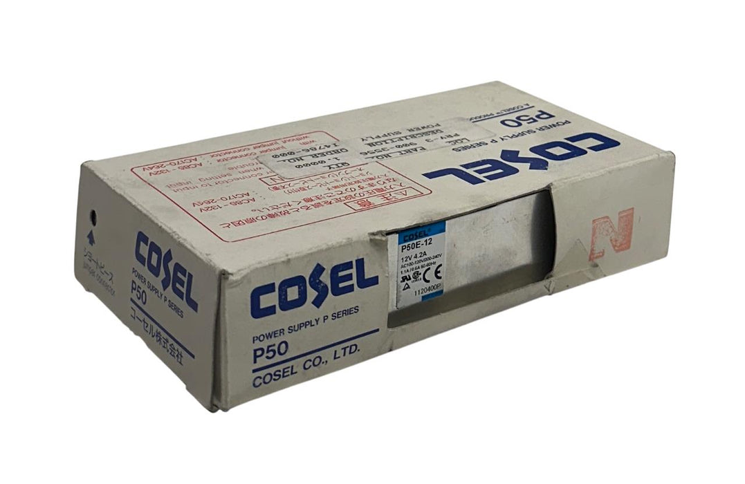 COSEL P50E-12 / P50E12 P-SERIES POWER SUPPLY P50 100-120/200-240VAC INPUT NSMP
