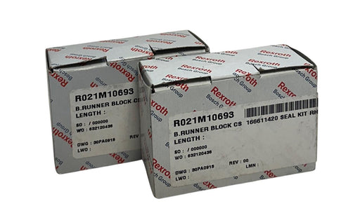 2 REXROTH R021M10693 / R166611420 BALL RUNNER BLOCKS CARBON STEEL NSMP