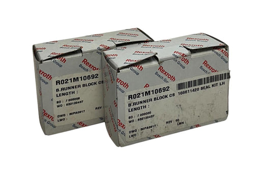 2 REXROTH R021M10692 / R166611420 BALL RUNNER BLOCKS CARBON STEEL NSMP