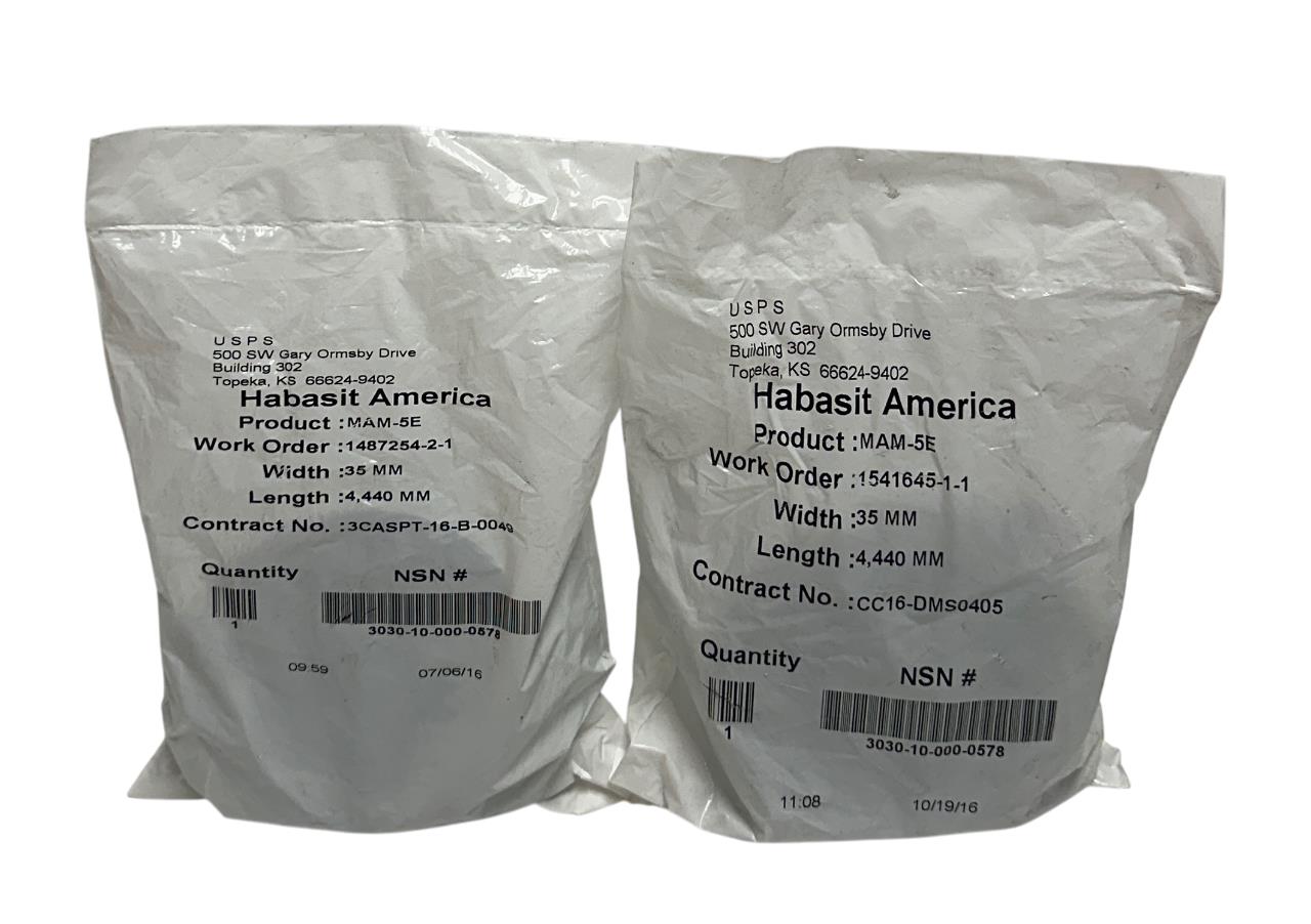 2 HABASIT AMERICA MAM-5E / MAM5E CONVEYOR BELTS W: 35mm L: 4,440mm NSFS