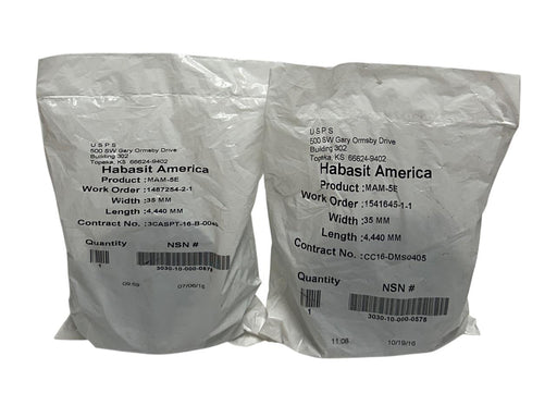 2 HABASIT AMERICA MAM-5E / MAM5E CONVEYOR BELTS W: 35mm L: 4,440mm NSFS