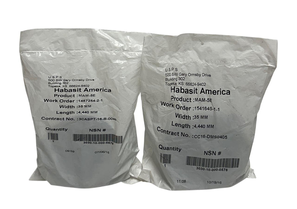 2 HABASIT AMERICA MAM-5E / MAM5E CONVEYOR BELTS W: 35mm L: 4,440mm NSFS