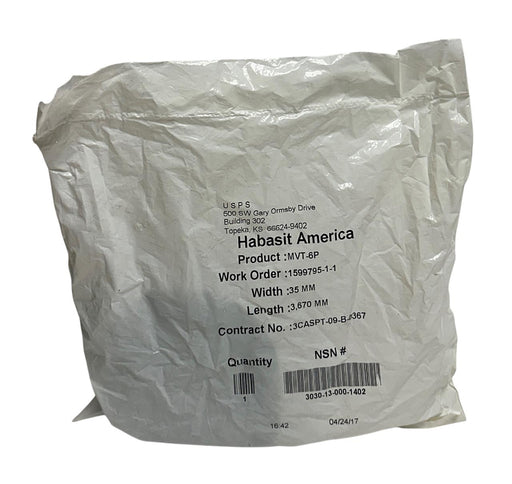 2 HABASIT AMERICA MVT-6P / MVT6P CONVEYOR BELTS W: 35mm L: 3,670 OEM NSFS