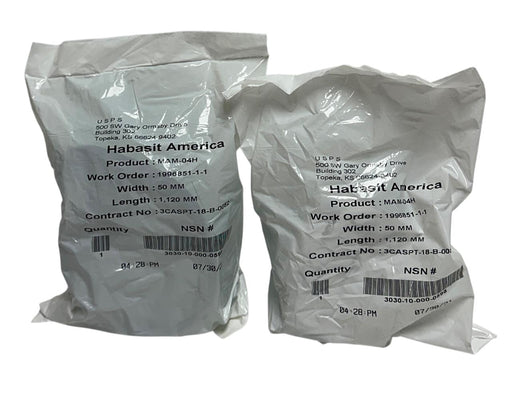 2 HABASIT AMERICA MAM-04H / MAM04H CONVEYOR BELTS W: 50mm L: 1,120mm NSFS