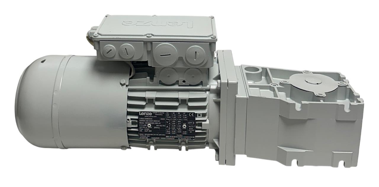LENZE GKR04-2M HAR 080C42 / 15252529 / MDEMABS 080-42 GEAR MOTOR W/ BRAKE NSNP