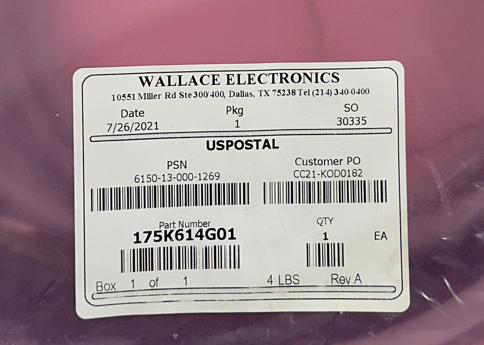 WALLACE ELECTRONICS 6150-13-000-1269 / 175K614G01 CORDSET ASSEMBLY NSFS