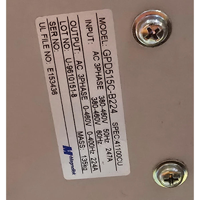 MAGNETEK / YASKAWA GPD515C-B224 SPEC: 41100CU GPD 515 AC DRIVE 150HP/460V NSNP