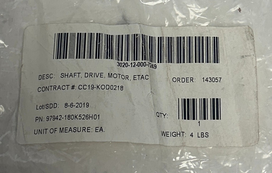 MOTOR DRIVES & CONTROLS 97942-180K526H01 / 97942 MOTOR DRIVE SHAFT ETAC NSNP